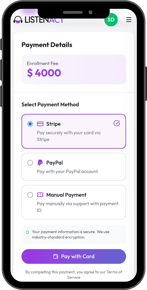 Select Stripe as Your Payment Method